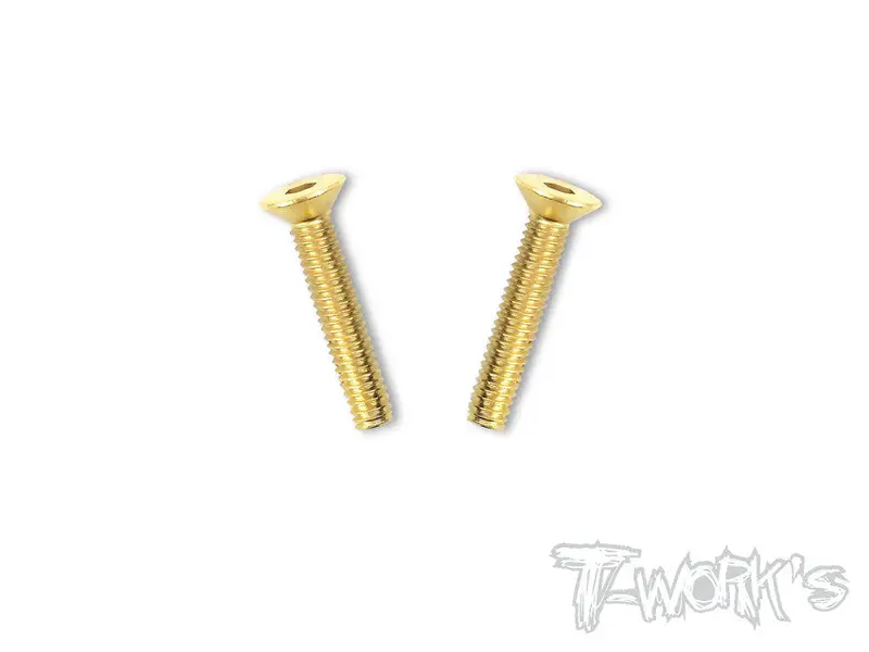 Gss-425C 4Mmx25mm Gold Plated Hex. Countersink Steel Screws（2Pcs.） 1