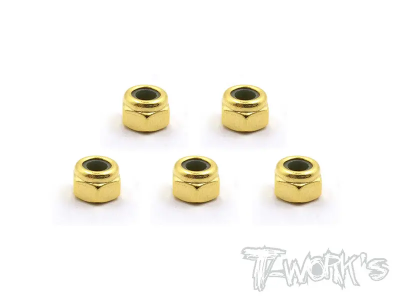 Gss-4Ln  Golden Plated M4 Lock Nuts ( 5Pcs. ) 1