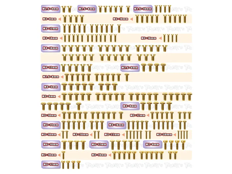 Gss-Ifb8     Gold Plated Steel Screw Set 224Pcs.( For Infinity Ifb8 ) 1