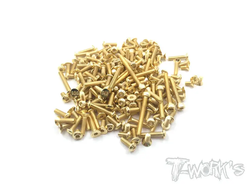 Gss-Mbx7r  Gold Plated Steel Screw Set 165Pcs.(For Mugen Mbx-7R) 1