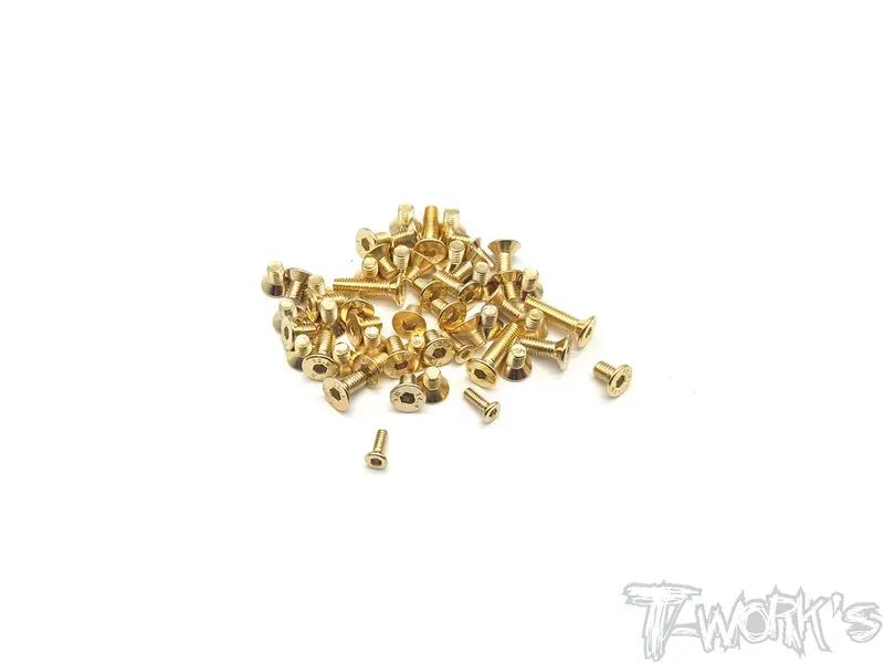 Gss-Mtc2-B Gold Plated Steel Screw Set( Bottom ) 51Pcs. ( For Mugen Mtc2 ) 1
