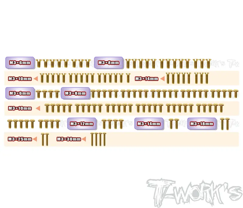 Gss-Sb401lw	Gold Plated Steel Screw Set 127Pcs. ( For Pr Sb401 Lw ) 1