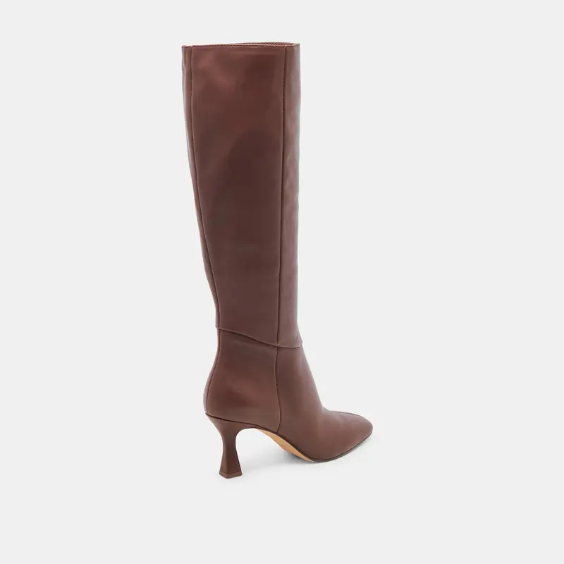 Gyra Extra Wide Calf Boots Chocolate Leather 5