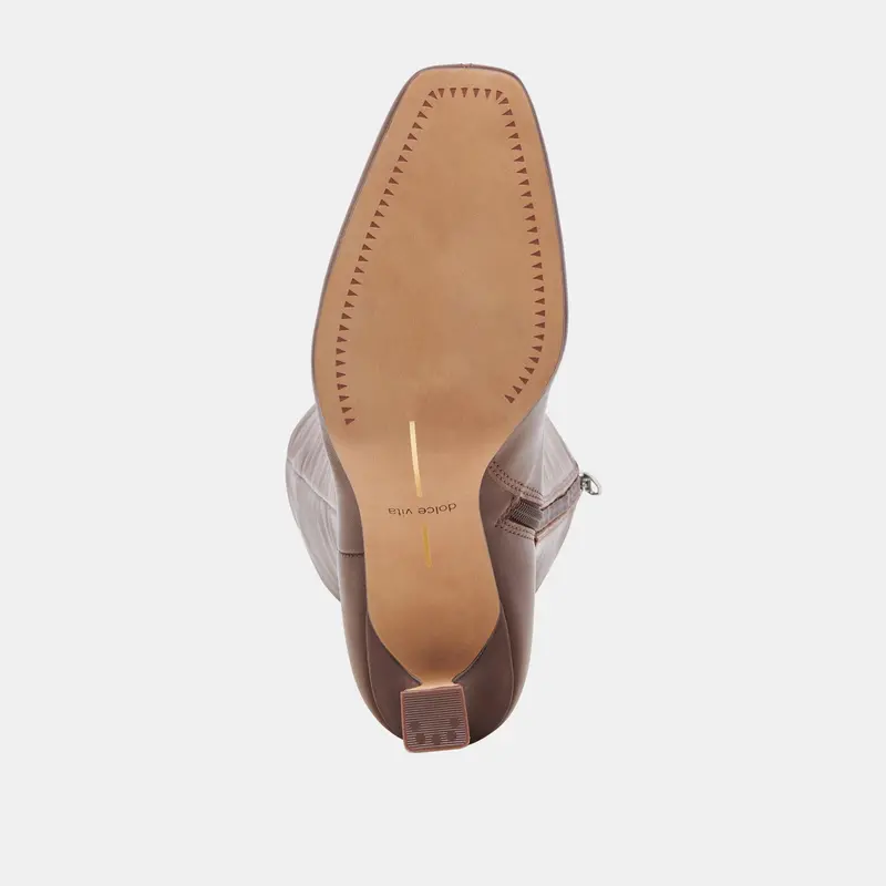 Gyra Wide Calf Boots Chocolate Leather 13