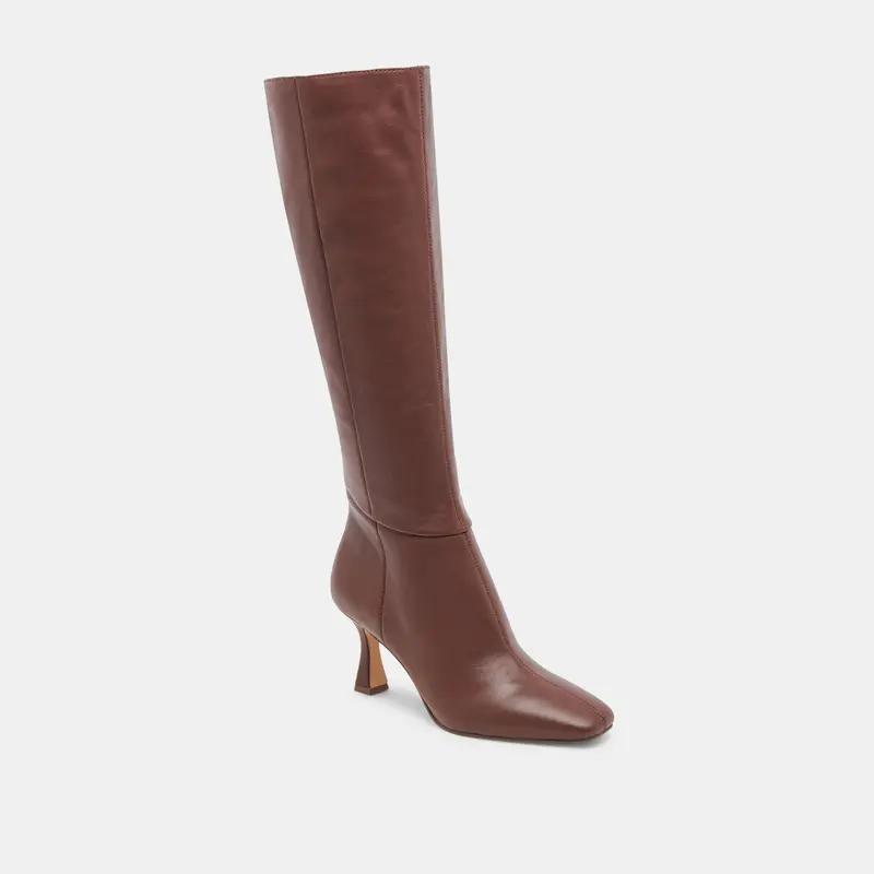 Gyra Wide Calf Boots Chocolate Leather 3