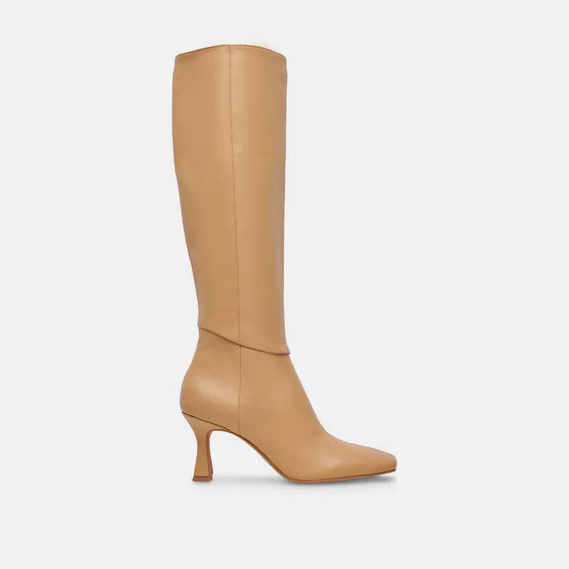 Gyra Wide Calf Boots Tan Leather - Re:Vita 1