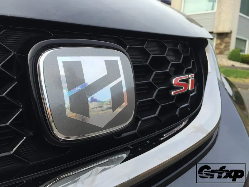 H-Blade Logo, Jdm Emblem Color Changing Overlays Front & Rear Set 2