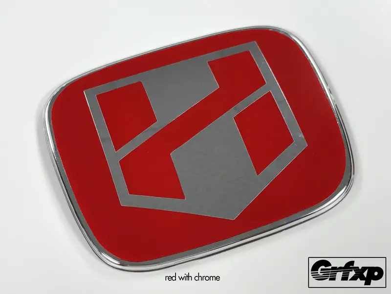 H-Blade Logo, Jdm Emblem Color Changing Overlays Front & Rear Set 4