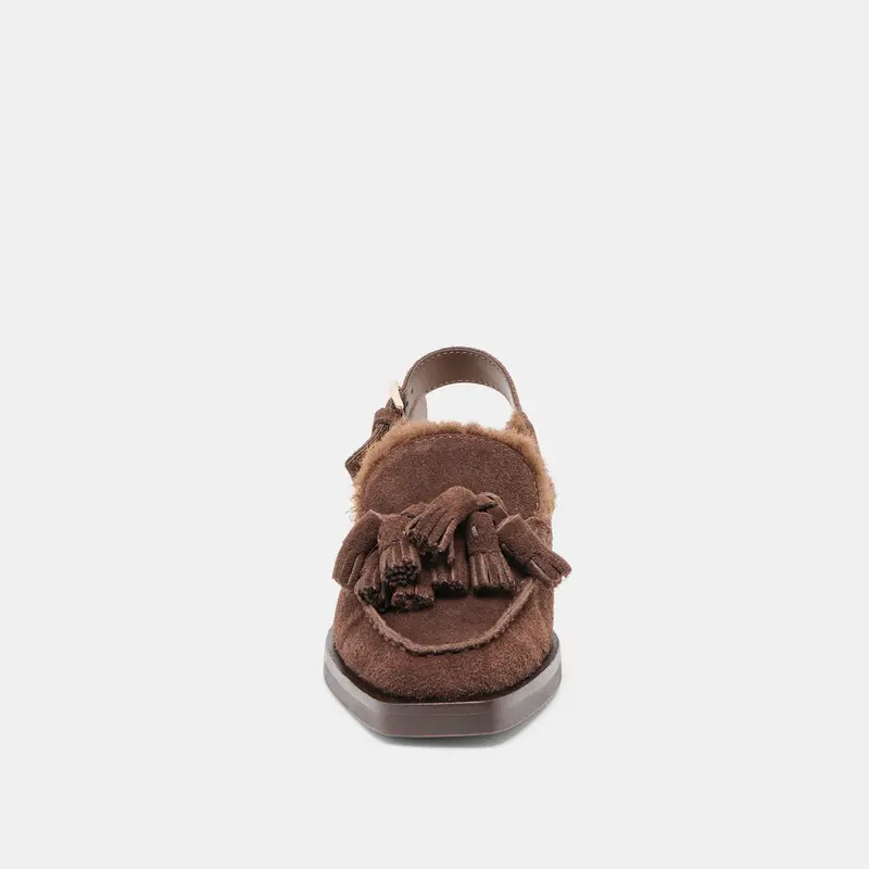 Hamlit Plush Loafers Dk Brown Suede 8