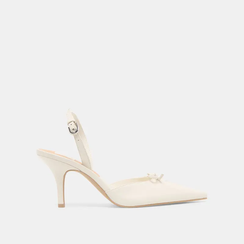 Hamya Heels White Leather 1