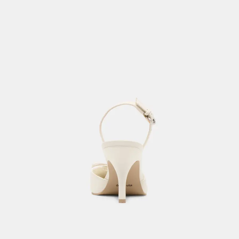 Hamya Heels White Leather 10