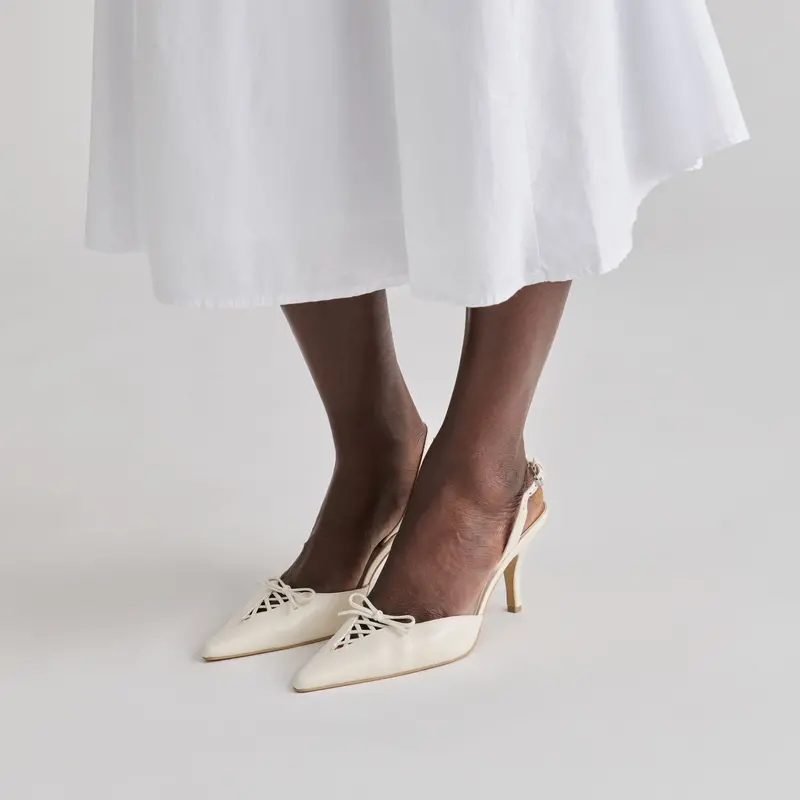 Hamya Heels White Leather 2