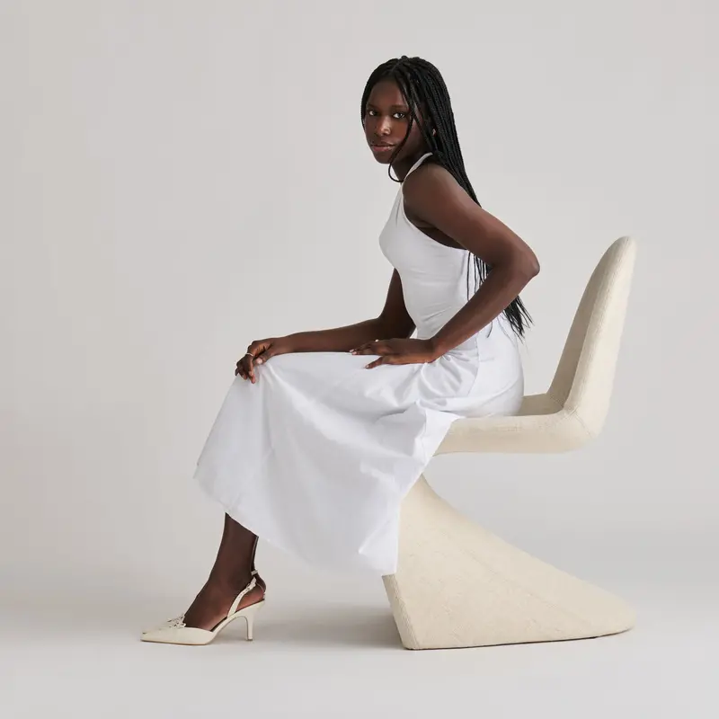 Hamya Heels White Leather 4