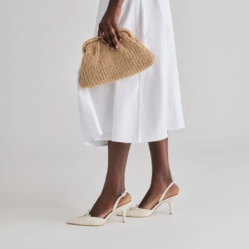 Hamya Heels White Leather 6