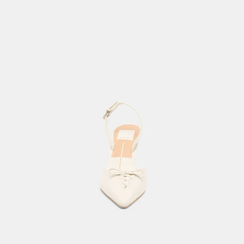Hamya Heels White Leather 9