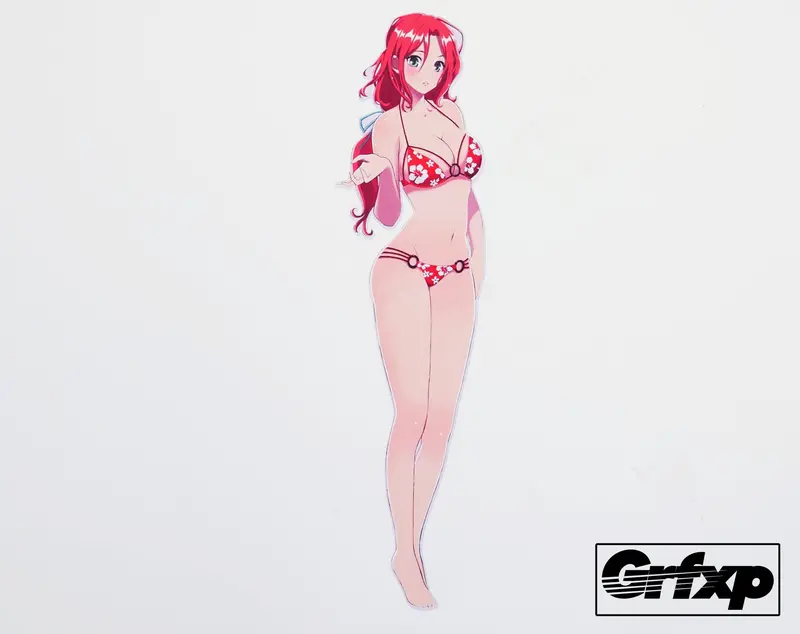 Hannah Anime Drift Girl Printed Sticker 1