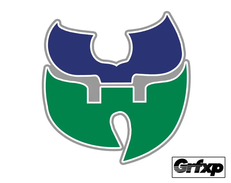 Hartford Whalers Wu-Tang Style Printed Sticker 1