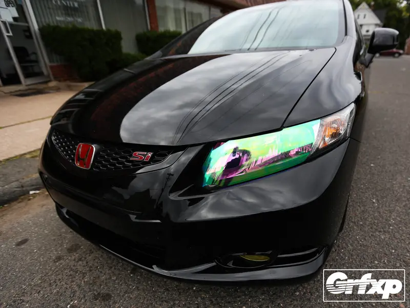 Headlight Overlays For Honda Civic Coupe (2012-2013) 1