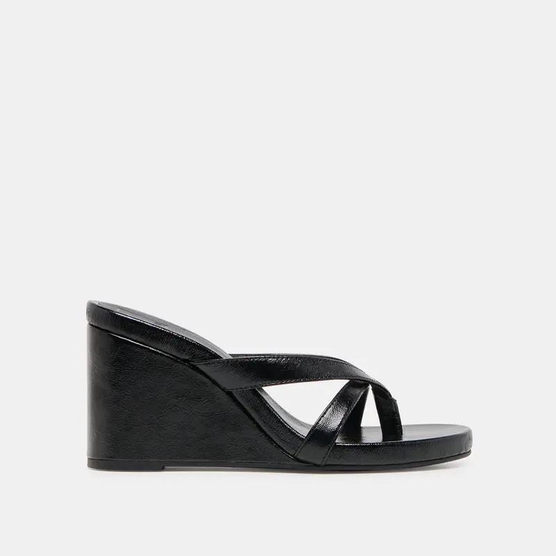 Helan Wedges Black Leather 1