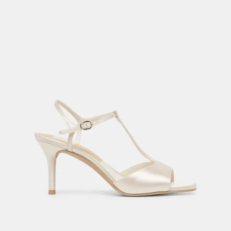 Hilery Heels Off White Satin 1