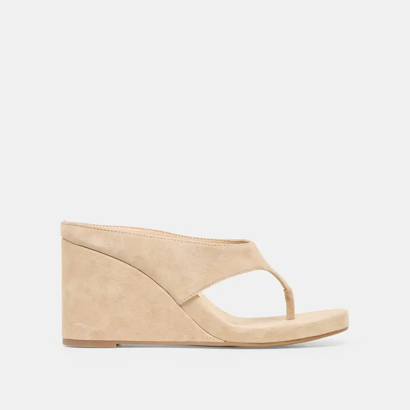 Hinna Wedges Camel Suede 1