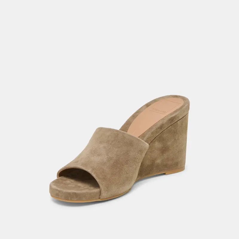 Holta Wedges Olive Suede 6
