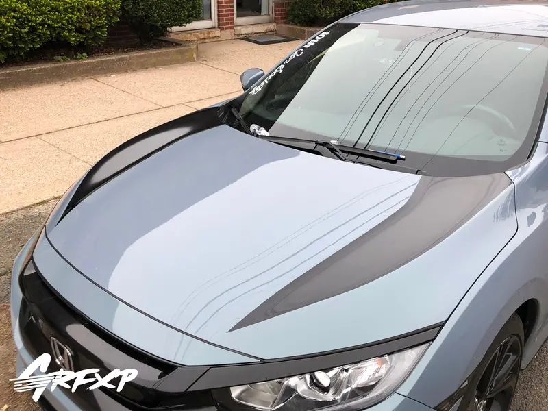 Hood Stripe Decals For 10Th Gen Honda Civic Sedan/Hatch/Coupe (2016+) 1