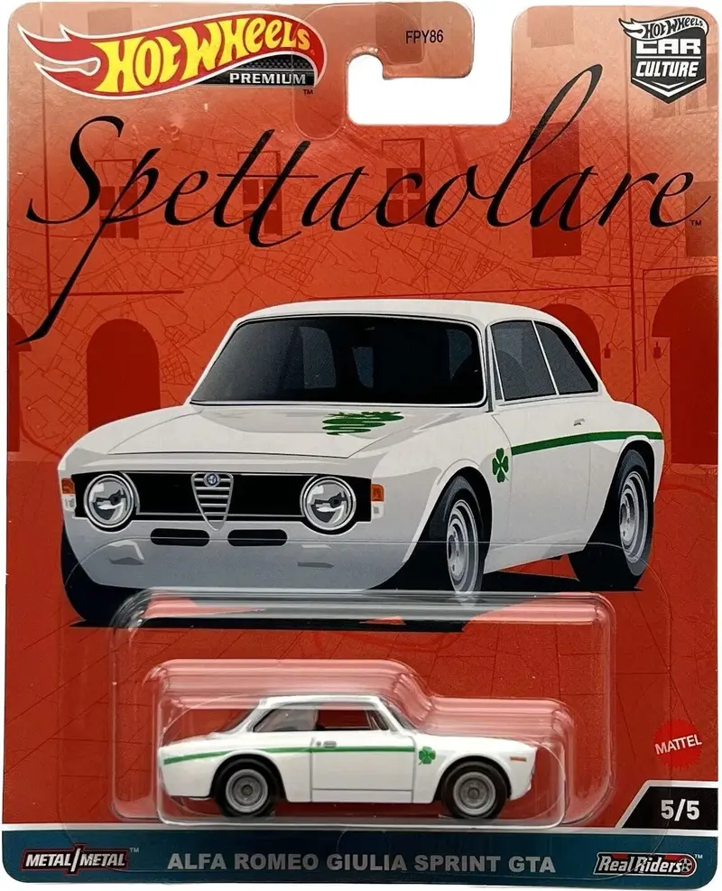 Hot Wheels -- Alfa Romeo Giulia Sprint Gta - White -- Car Culture: Spettacolare 1