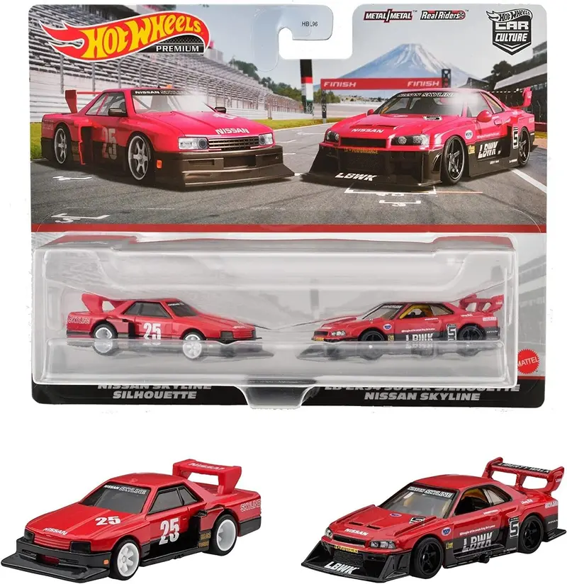 Hot Wheels -- Car Culture 2 Pack -- Nissan Skyline Silhouette & Lb-Er34 Hkf49 1
