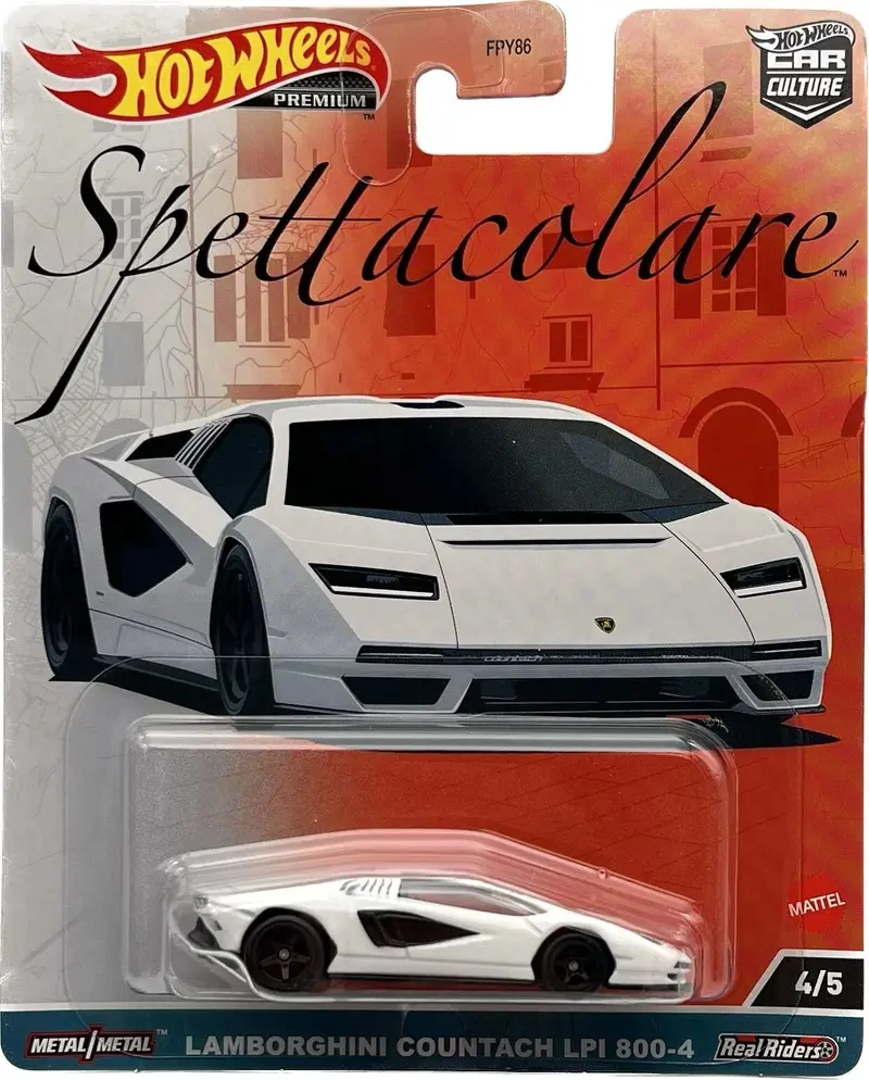 Hot Wheels -- Lamborghini Countach Lpi 800-4 - White - Car Culture: Spettacolare 1