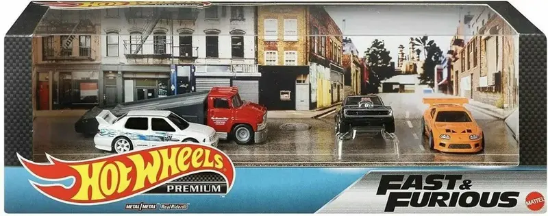 Hot Wheels Premium Gmh41 -- Fast & Furious Diorama Set -- Supra Charger Jetta 1