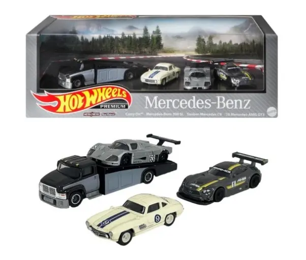 Hot Wheels Premium -- Mercedes-Benz Set -- 300Sl, Sauber C9, Amg Gt3 1