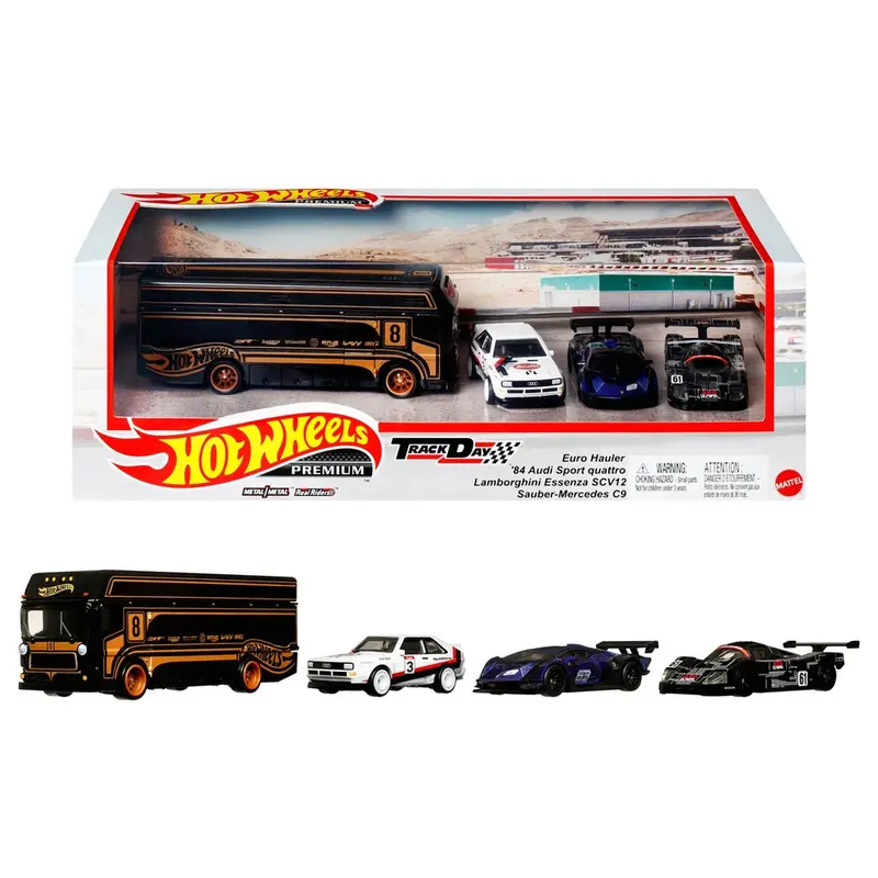 Hot Wheels Premium -- Track Day -- Audi Quattro, Lamborghini Essenza, Sauber C9 1