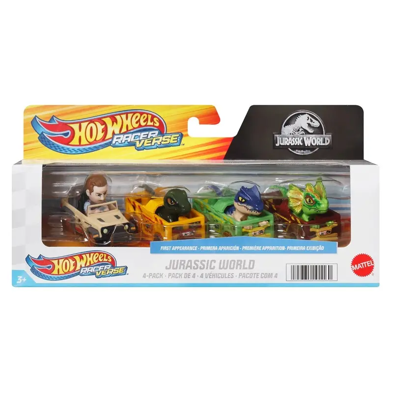 Hot Wheels -- Racerverse 4-Pack Jurassic World Hkd30 1