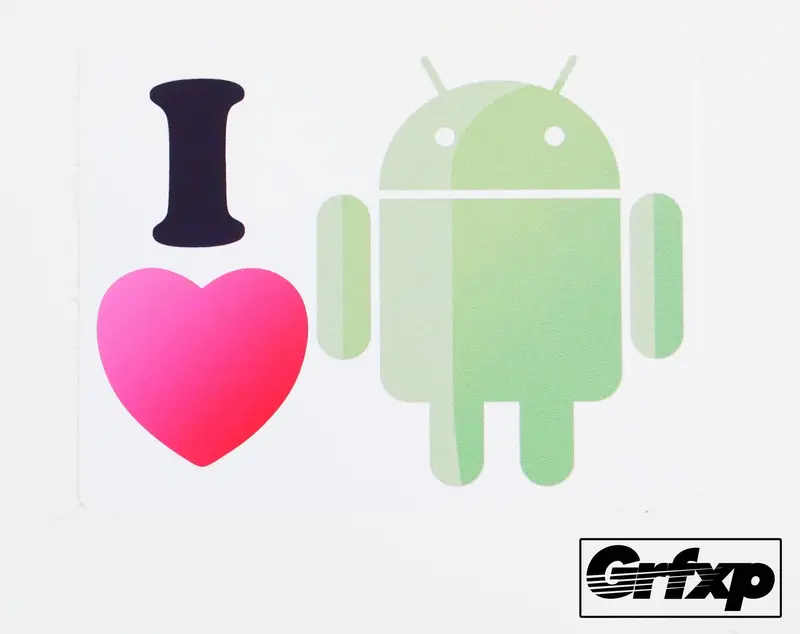 I Heart Android Limited Edition Vinyl Decal 1