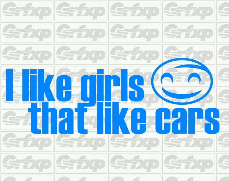 I Like Girls That Like Cars Sticker 1