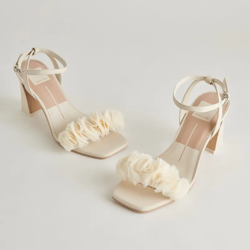 Iesha Heels Ivory Leather - Re:Vita 1