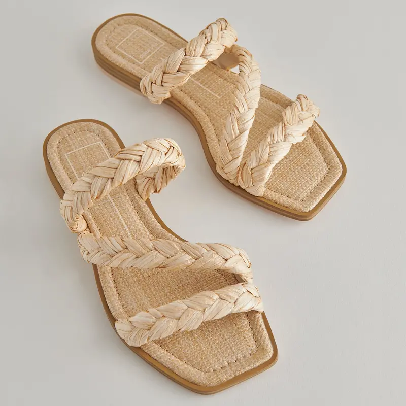Iman Sandals Lt Natural Raffia - Re:Vita 1