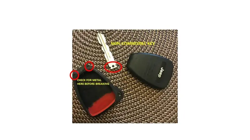 Injection Fob If007 (For Wrangler Jk) - Red 9