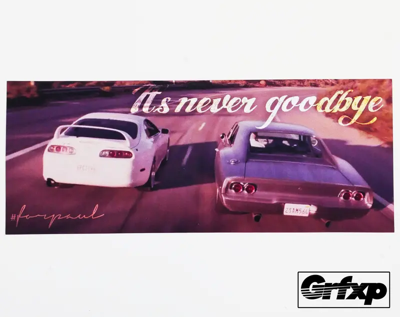 It's Never Goodbye Printed Sticker 1
