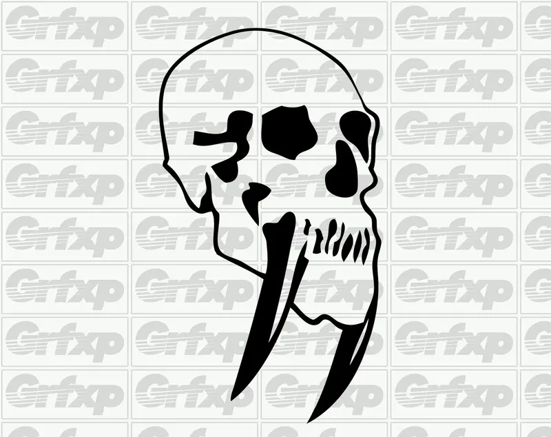 Ivyleagueeast.Com Sabre Skull Sticker 1