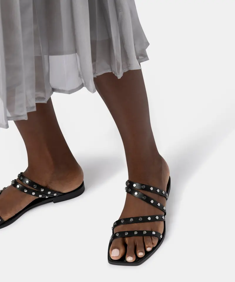 Izabel Studded Sandals Black Stella - Re:Vita 2
