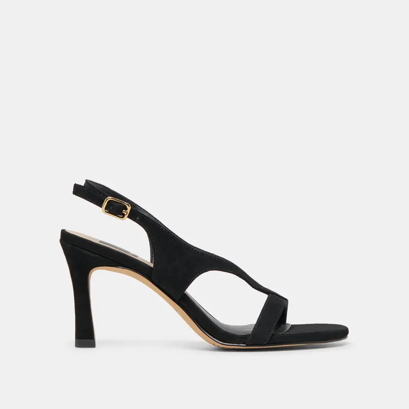 Izela Heels Onyx Suede 1