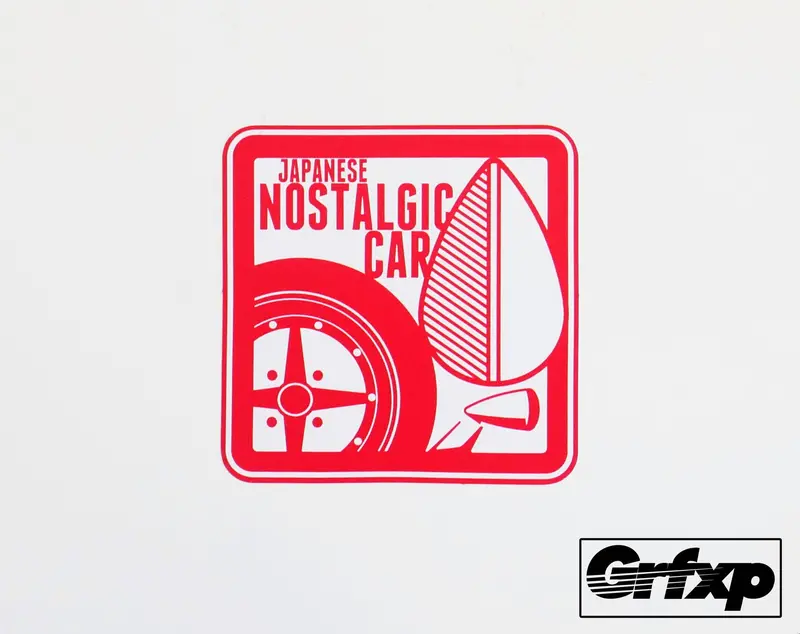 Japanese Nostalgic Car Printed Sticker 1