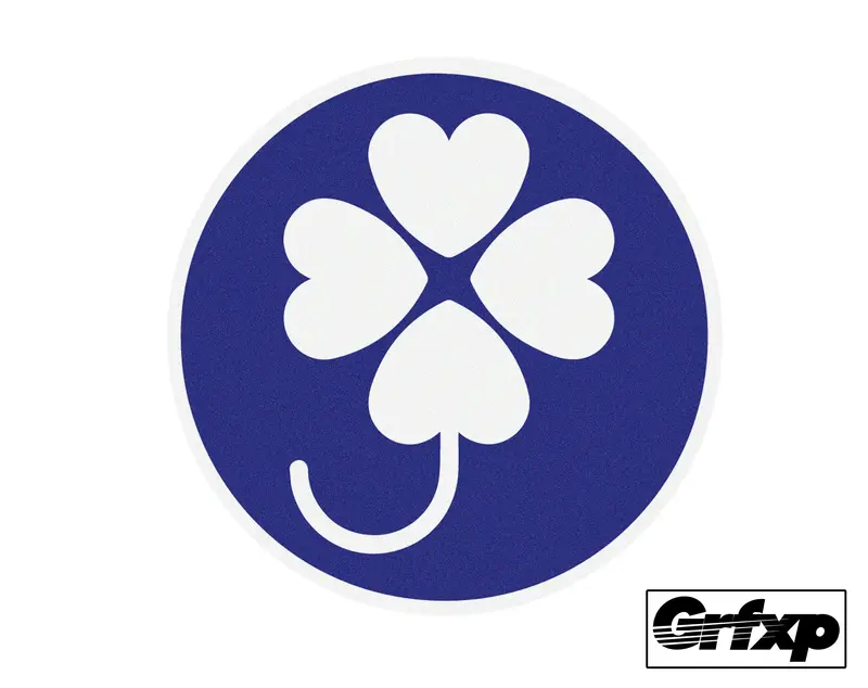 Jdm Handicapped "Yotsuba" Mark Reflective (Oem-Quality) Printed Sticker 1
