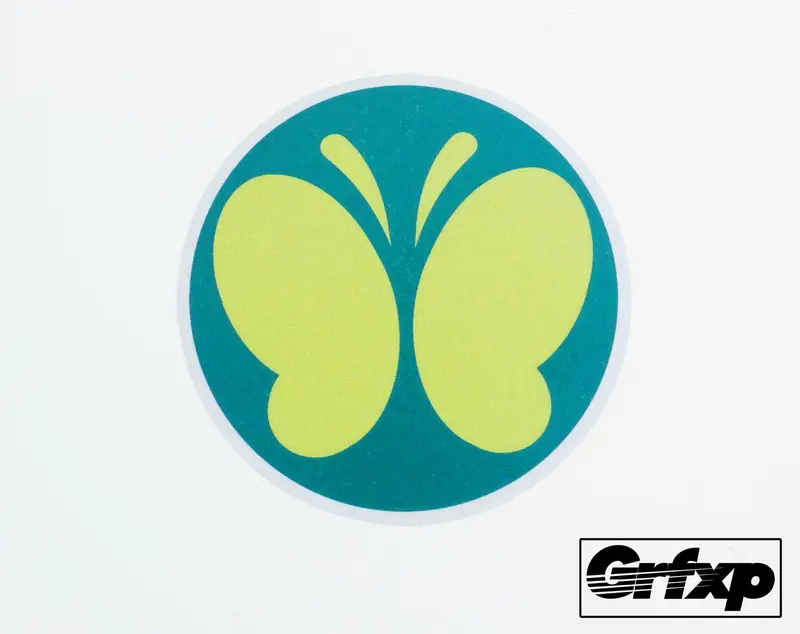 Jdm "Hard Of Hearing" / Deaf Butterfly Mark Printed Reflective Sticker 1