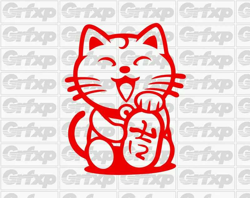 Jdm Lucky Cat Sticker 1