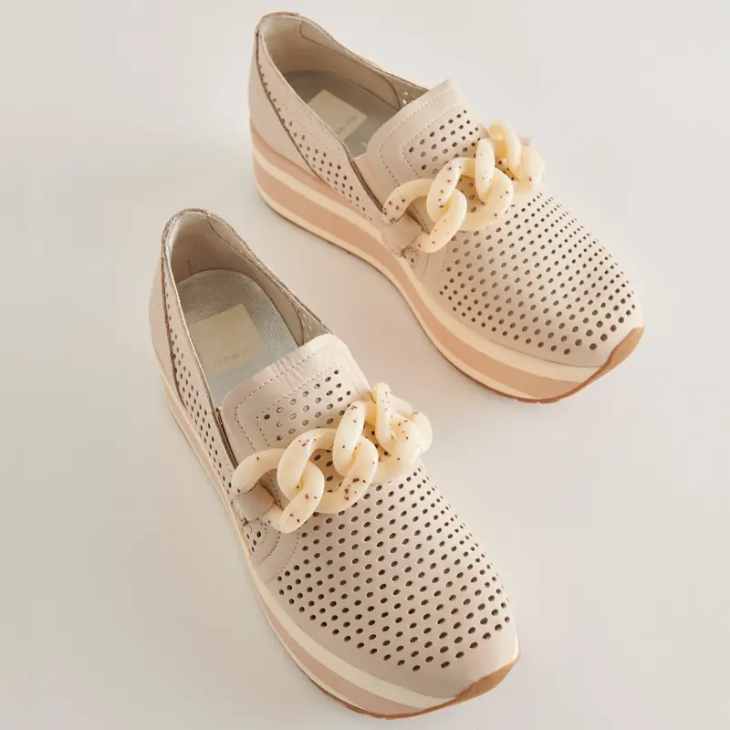 Jhenee Perforated Sneakers Sand Nubuck - Re:Vita 1