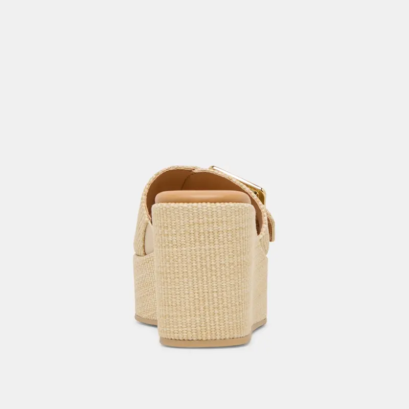 Jilian Wedges Lt Natural Raffia 9