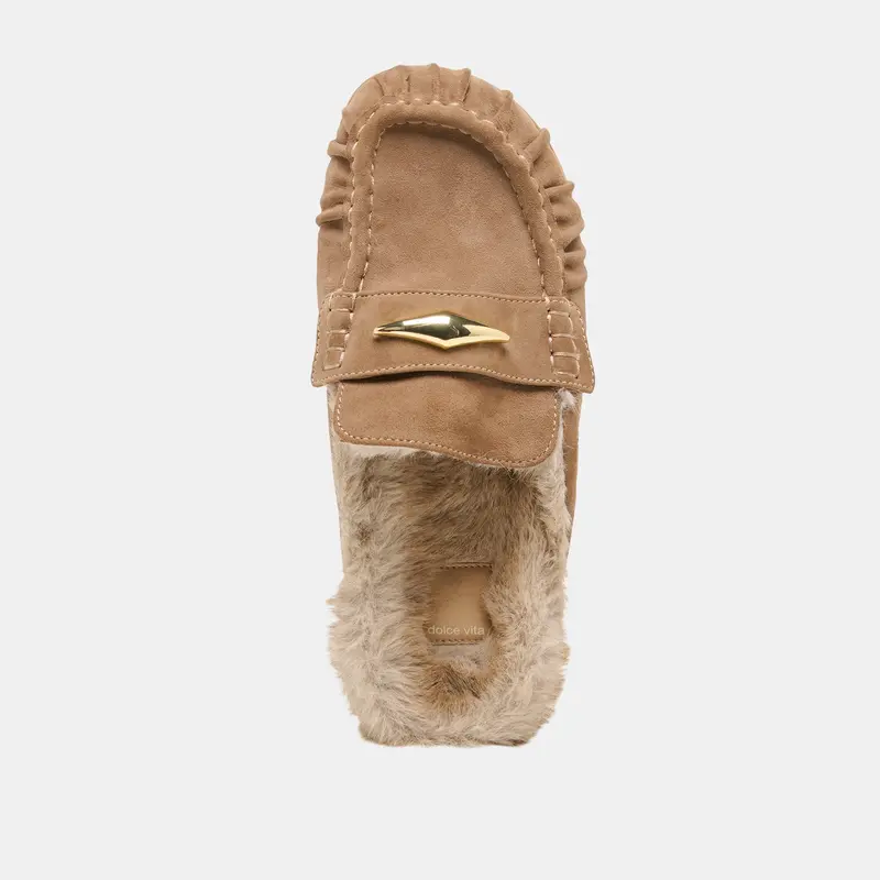 Jodero Plush Flats Mushroom Suede 12